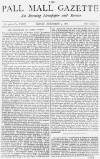 Pall Mall Gazette Friday 04 November 1881 Page 1