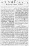 Pall Mall Gazette Friday 11 November 1881 Page 1
