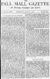 Pall Mall Gazette Wednesday 04 January 1882 Page 1
