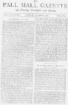 Pall Mall Gazette Saturday 03 November 1883 Page 1