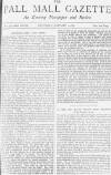 Pall Mall Gazette Saturday 05 January 1884 Page 1