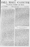 Pall Mall Gazette Friday 30 May 1884 Page 1