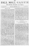 Pall Mall Gazette Monday 15 September 1884 Page 1
