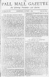 Pall Mall Gazette Wednesday 01 October 1884 Page 1