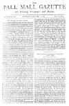 Pall Mall Gazette Saturday 17 January 1885 Page 1