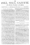 Pall Mall Gazette Thursday 29 January 1885 Page 1