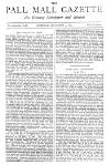 Pall Mall Gazette Saturday 05 September 1885 Page 1