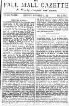 Pall Mall Gazette Saturday 12 September 1885 Page 1