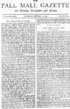 Pall Mall Gazette Saturday 17 October 1885 Page 1