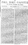 Pall Mall Gazette Friday 06 November 1885 Page 1