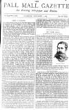 Pall Mall Gazette Saturday 07 November 1885 Page 1