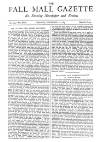 Pall Mall Gazette Tuesday 10 November 1885 Page 1