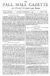 Pall Mall Gazette Saturday 14 November 1885 Page 1