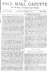 Pall Mall Gazette Thursday 17 December 1885 Page 1