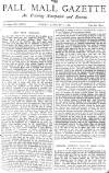 Pall Mall Gazette Friday 15 January 1886 Page 1