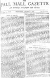 Pall Mall Gazette Wednesday 06 January 1886 Page 1