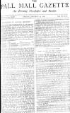 Pall Mall Gazette Friday 29 January 1886 Page 1