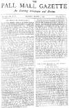 Pall Mall Gazette Monday 01 March 1886 Page 1