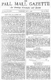 Pall Mall Gazette Thursday 01 July 1886 Page 1
