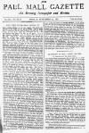 Pall Mall Gazette Monday 13 September 1886 Page 1
