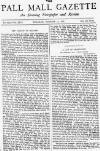 Pall Mall Gazette Tuesday 19 October 1886 Page 1