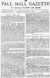 Pall Mall Gazette Monday 01 November 1886 Page 1