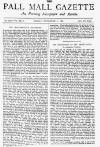 Pall Mall Gazette Friday 05 November 1886 Page 1