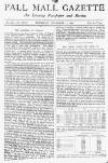 Pall Mall Gazette Thursday 11 November 1886 Page 1