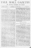 Pall Mall Gazette Saturday 08 January 1887 Page 1