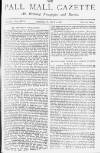 Pall Mall Gazette Saturday 09 July 1887 Page 1