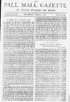 Pall Mall Gazette Wednesday 31 August 1887 Page 1