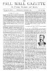 Pall Mall Gazette Wednesday 05 October 1887 Page 1