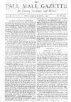 Pall Mall Gazette Wednesday 09 November 1887 Page 1
