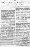 Pall Mall Gazette Monday 05 December 1887 Page 1