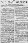 Pall Mall Gazette Wednesday 05 September 1888 Page 1