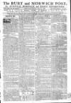 Bury and Norwich Post Wednesday 11 June 1788 Page 1