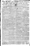 Bury and Norwich Post Wednesday 31 August 1791 Page 1