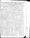 Royal Cornwall Gazette Saturday 01 November 1806 Page 1