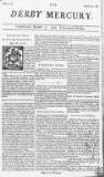 Derby Mercury Thu 09 Dec 1742 Page 1