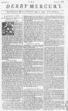 Derby Mercury Fri 12 May 1749 Page 1