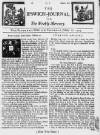 Ipswich Journal Sat 09 Oct 1725 Page 1