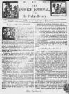 Ipswich Journal Sat 30 Oct 1725 Page 1