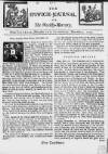 Ipswich Journal Sat 27 Nov 1725 Page 1