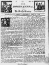 Ipswich Journal Sat 05 Mar 1726 Page 1