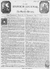 Ipswich Journal Sat 25 Mar 1727 Page 1