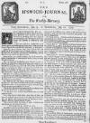 Ipswich Journal Sat 15 Jul 1727 Page 1