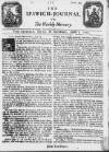 Ipswich Journal Sat 29 Jul 1727 Page 1