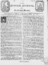 Ipswich Journal Sat 07 Oct 1727 Page 1