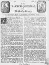 Ipswich Journal Sat 31 Aug 1728 Page 1