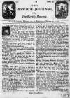 Ipswich Journal Sat 14 Feb 1730 Page 1